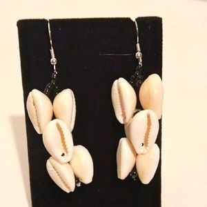 Cowrie Shell Hanging Earrings